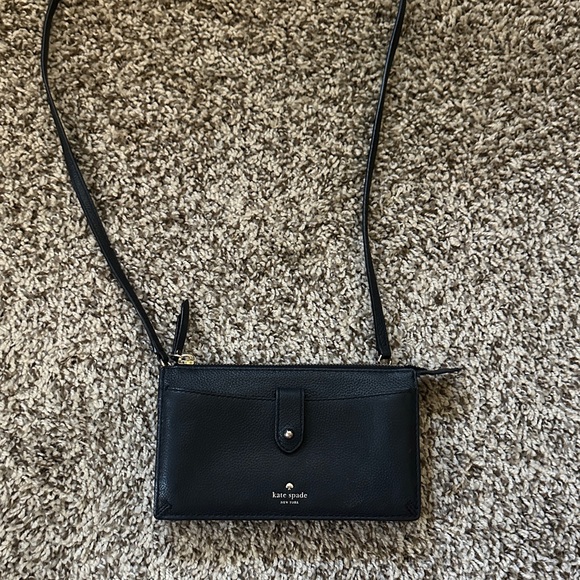 Kate Spade Black Pebbled Leather Crossbody Bag - Picture 2 of 12